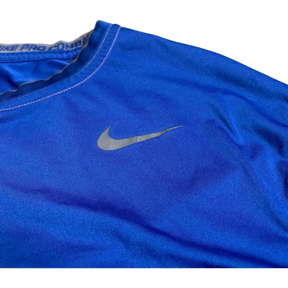 Nike Men's Blue Long Sleeve Shirt, L - Picture 7 of 10